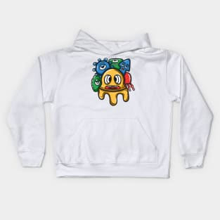 Monster Character Doodle Art Kids Hoodie